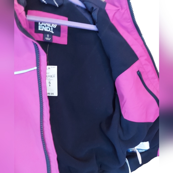 Lands' End BK Heritage Squall Jacket Magenta Berry Girl's Size 8 NWT - Picture 4 of 6